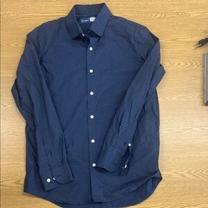 Old Navy Dark Blue Polka Dot Shirt